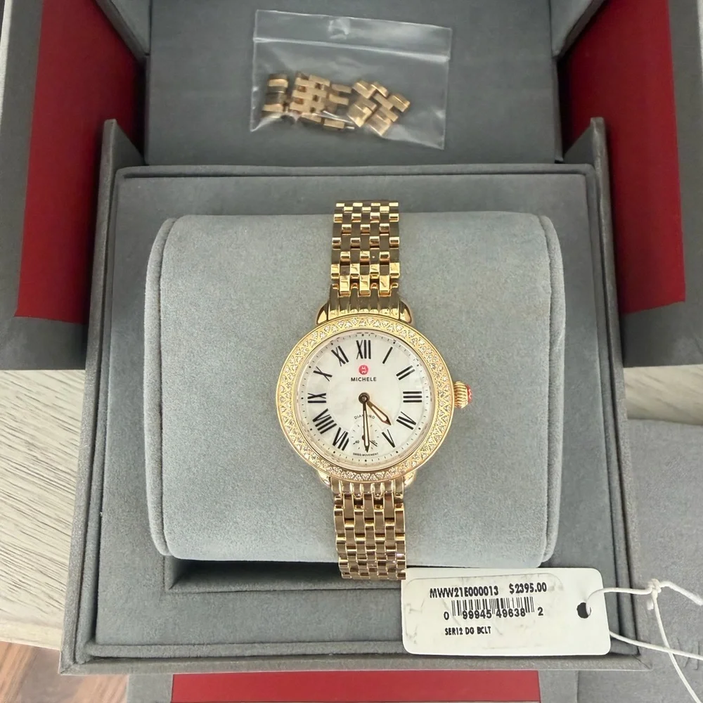 Michele Serein 28MM Gold Diamond Watch - Picture 3 of 10